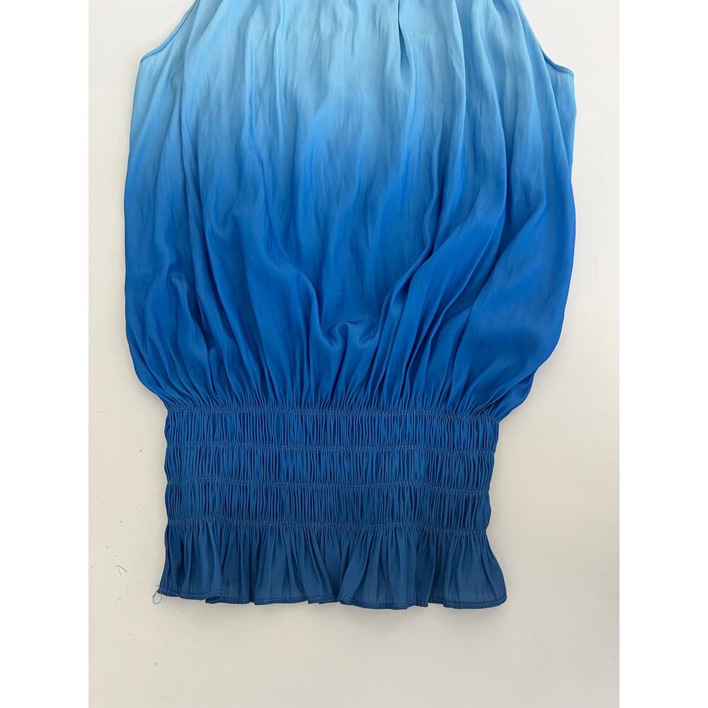 Ramy Brook Lauren Ombre Blue Sleeveless Top Womens Small Beach Coastal Luxe - Picture 6 of 12